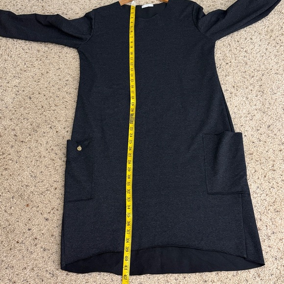 Makadamia charcoal Long Sleeve Shift Dress size 44 Large - Picture 7 of 8